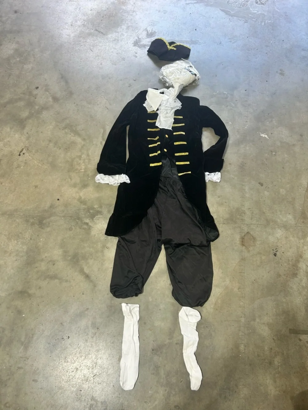 Colonial Founding Father Pirate Captain Costume Set | Kids Size XXL ages 11-13